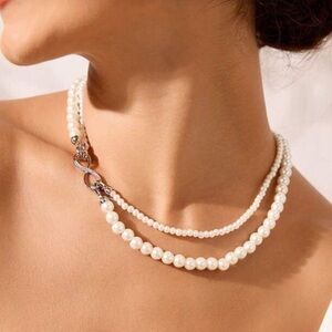 New! Pearl Infinity Stack Necklace (3019) NWOT